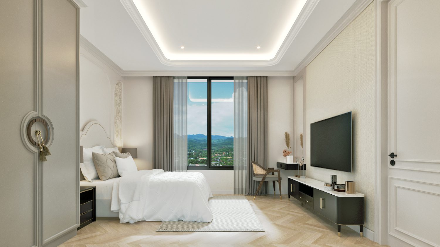 2S-Master-Bedroom 2-Bedroom Condominium in Pasak Soi 8