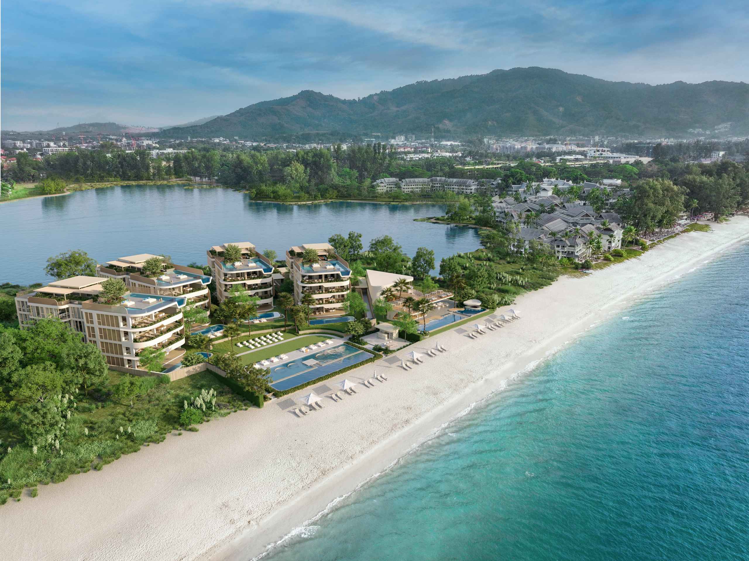 BTBR_Oceanus_Aerial2 4 Bedroom Luxury Beachfront Residences in Laguna Phuket