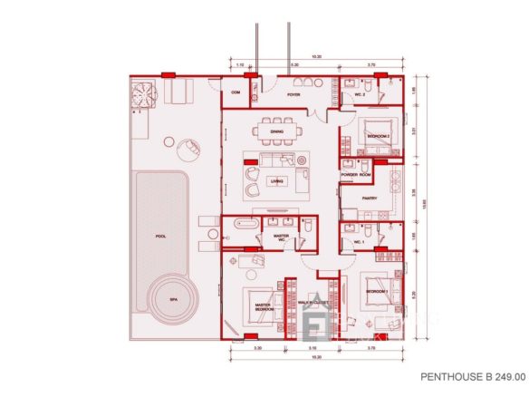 Penthouse – Bedroom Bellevue Lagoon Choeng Talay