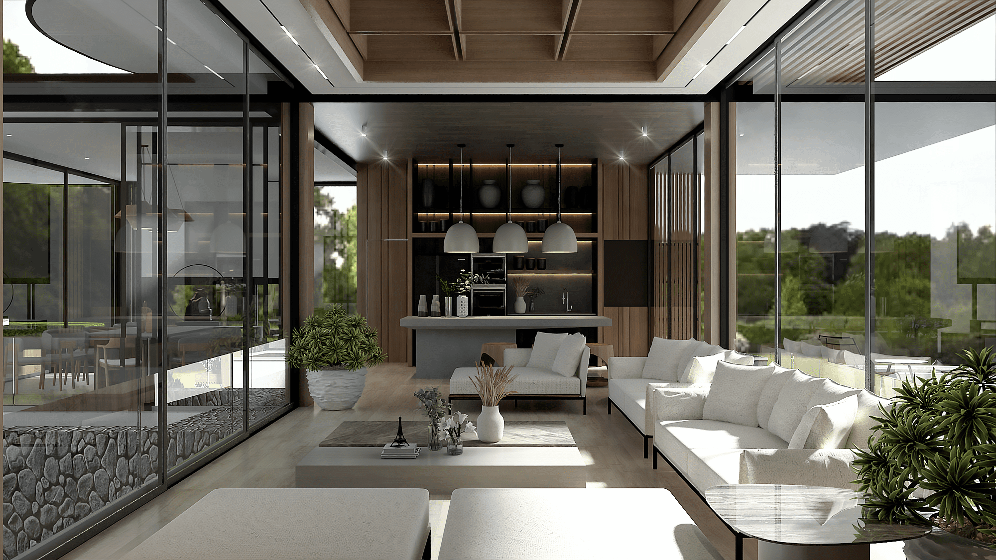 F2-Living-2 4BR Hilltop Retreat Rovana Rhea Villa
