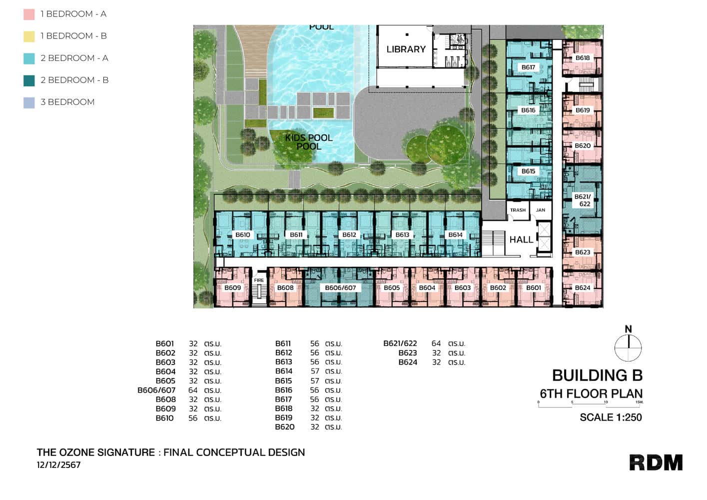 Floor plan B6 1–2 Bedroom Condos with Pool & Mountain Views – Laguna | Ozone Signature Phase 3