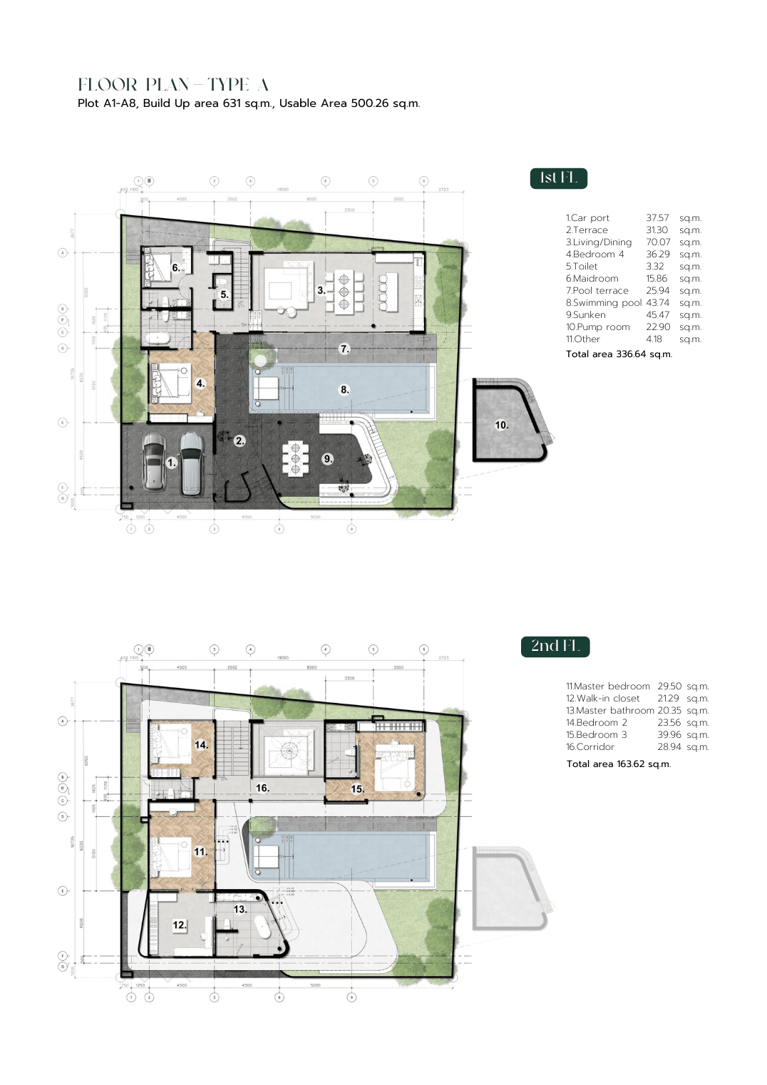 Floor plan – Type A 5-Bedroom Secluded Luxury Villa in Cherng Talay, Phuket