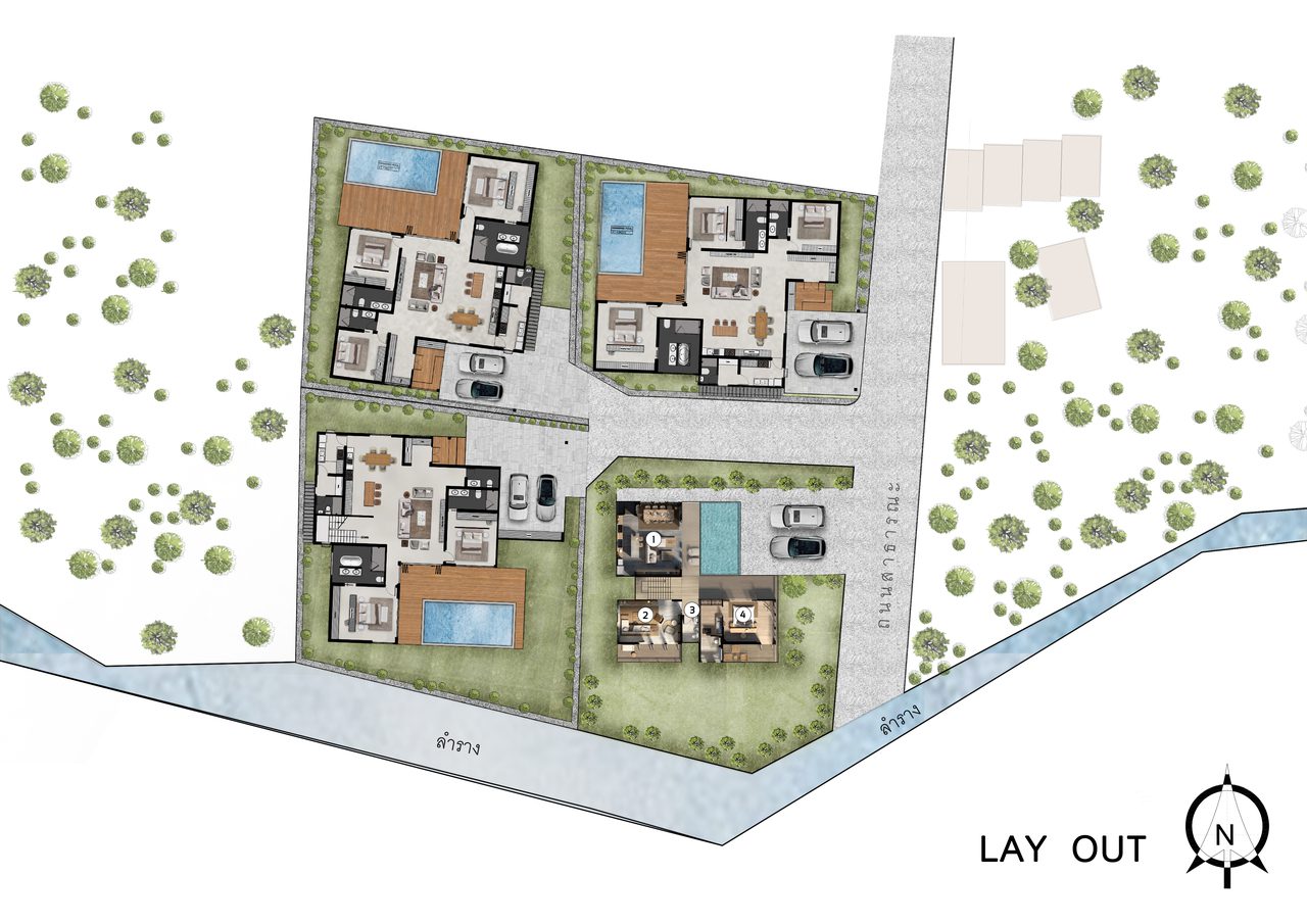 LAY OUT UPDATEB.resized 4-Bedroom Luxury Pool Villa at Saiyuan, Rawai
