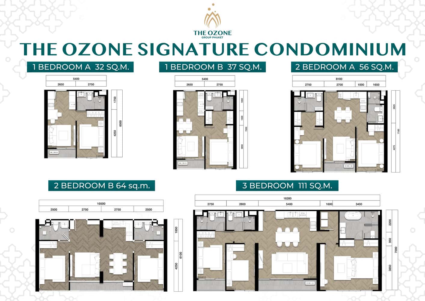 Layout Room Type – The Ozone Signature Condominium 1–2 Bedroom Condos with Pool & Mountain Views – Laguna | Ozone Signature Phase 3