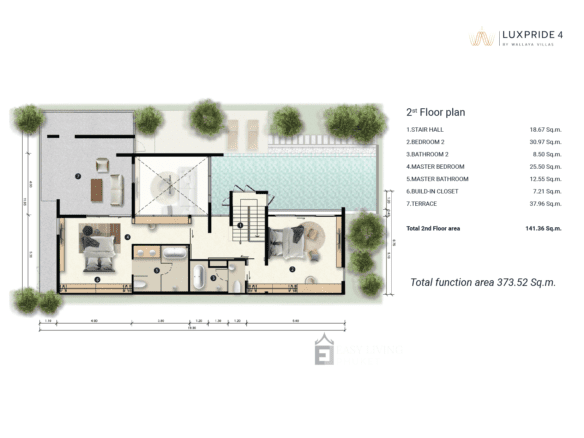 3 Bedroom 2 Storey – Modern Pool Villas