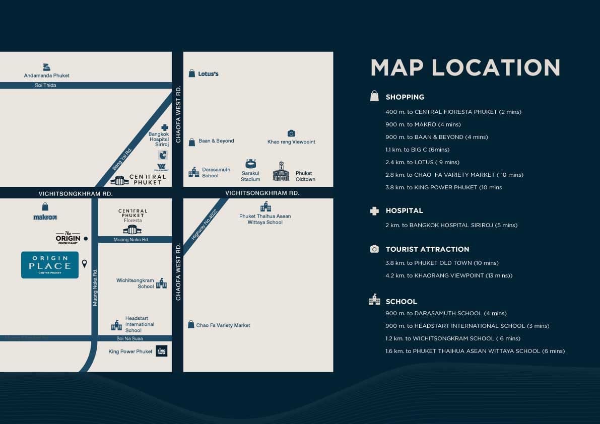 Map Condos Central Phuket Smart Living Suite (1-Bedroom) – Origin Place Centre Phuket