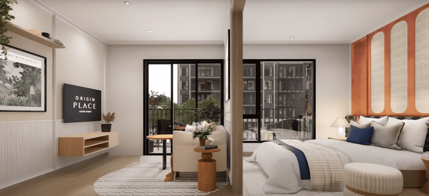 Master Bedroom 48 Sqm Master Living Suite (2-Bedroom) – Origin Place Centre Phuket