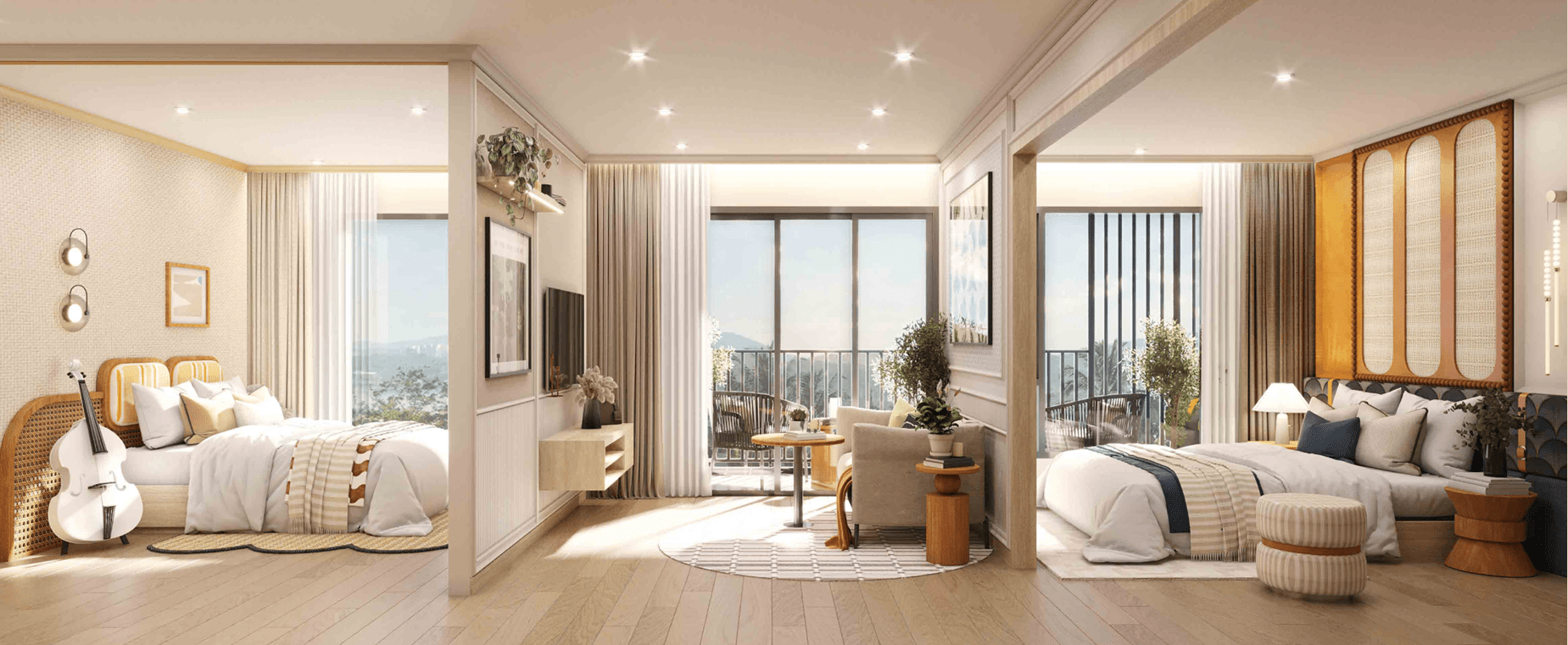Master Bedroom Condos 48 Sqm Master Living Suite (2-Bedroom) – Origin Place Centre Phuket