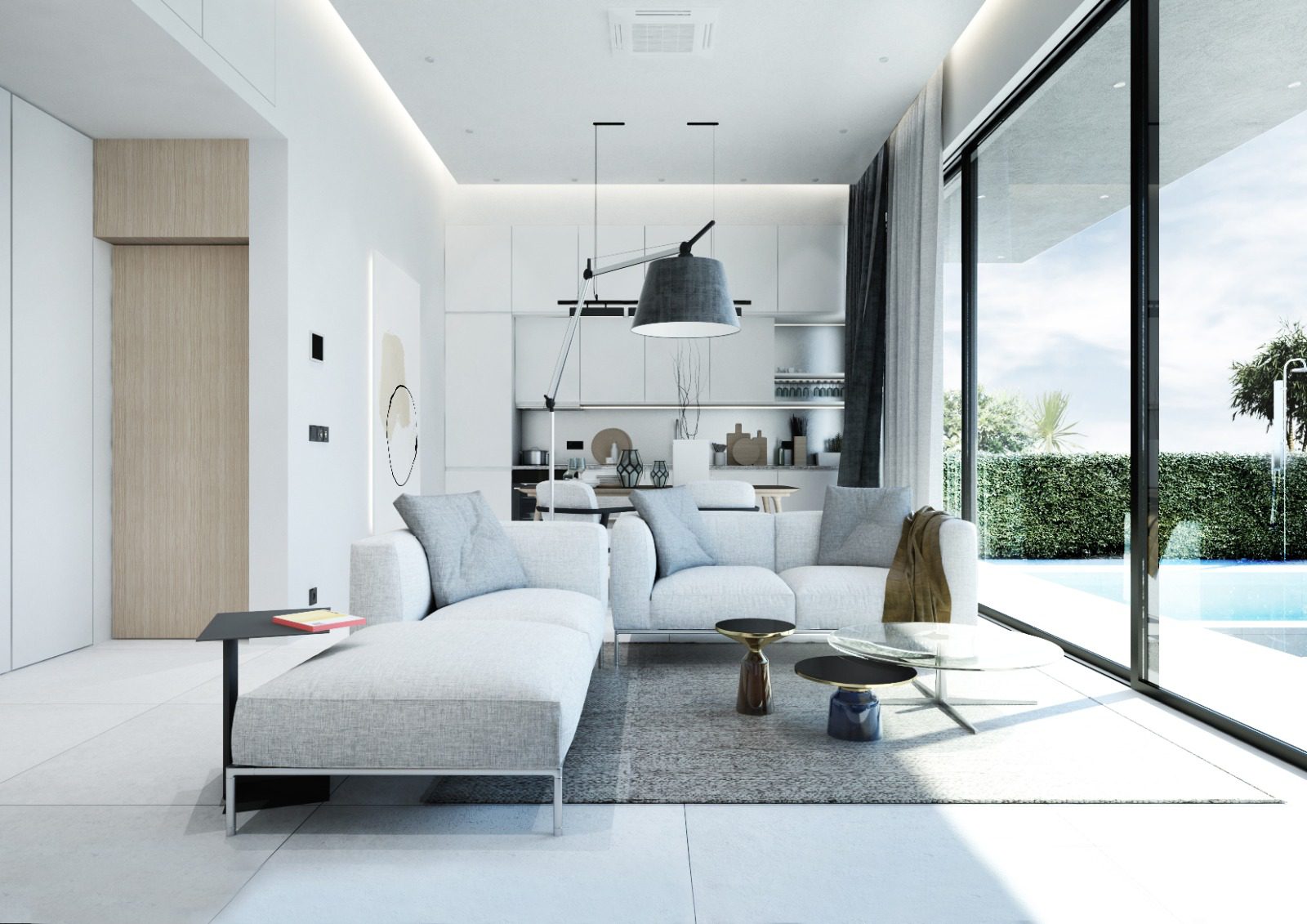 The Greens Rendering – Living Room V3 2-Bedroom Luxurious Villa Living in Rawai, Phuket – The Greens Phase 2