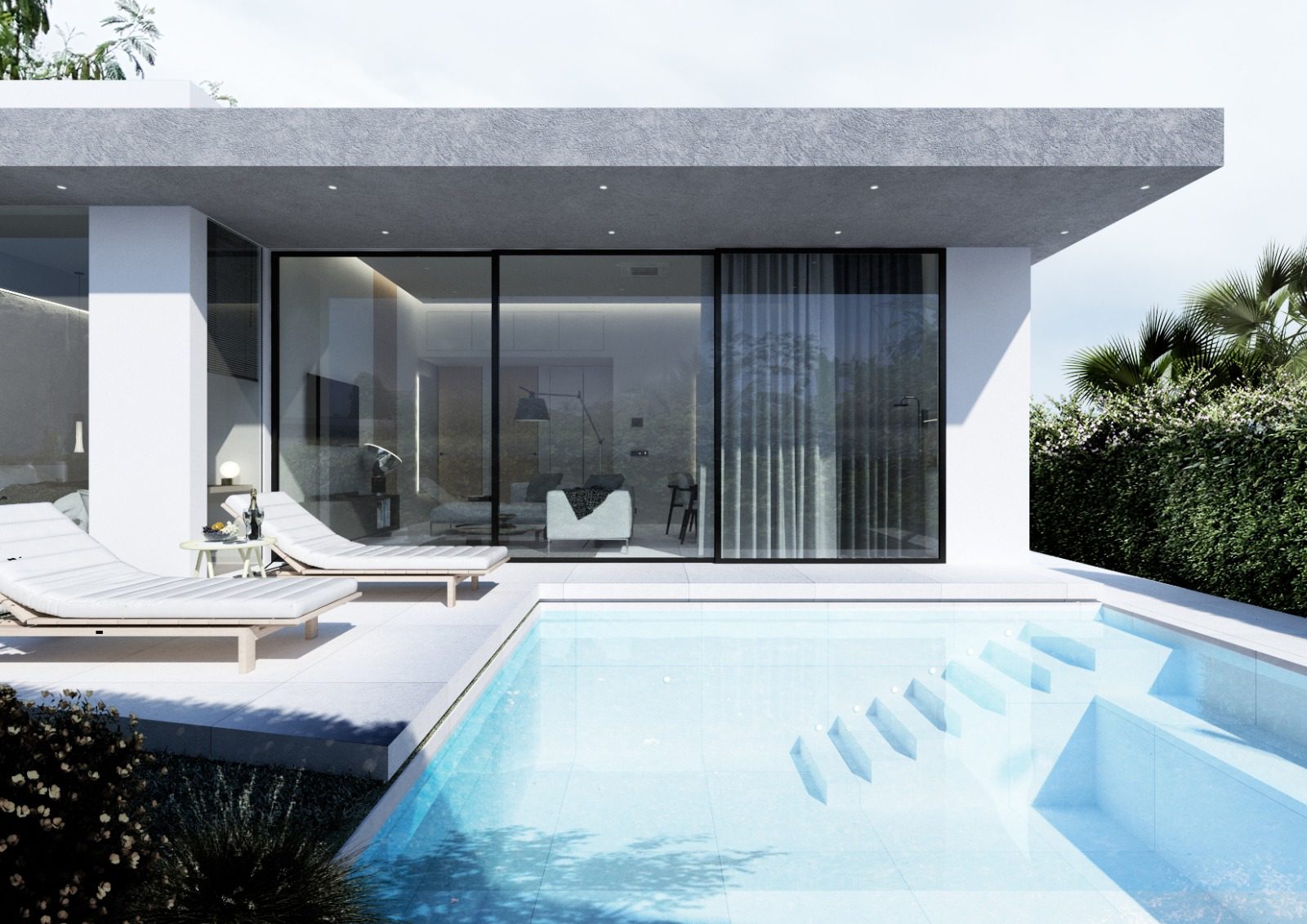 The Greens Rendering – Pool V2 2-Bedroom Luxurious Villa Living in Rawai, Phuket – The Greens Phase 2