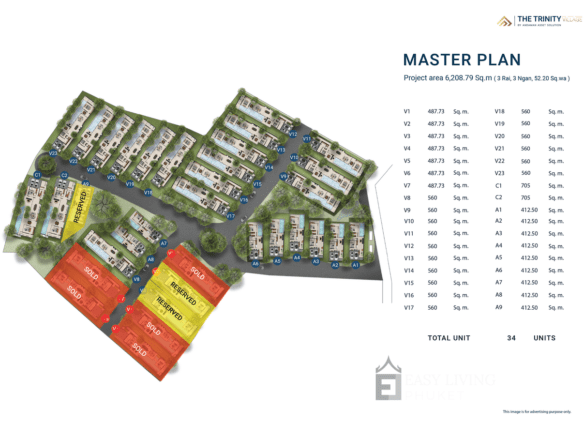 4 – Bedroom at The Trinity Village. Your Gateway to Phuket’s Exquisite Lifestyle