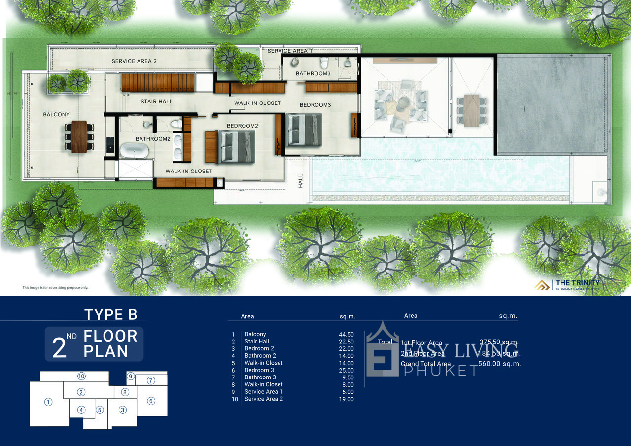 The-Trinity-Village-Type-B-Second-Floor-Plan.resized 4 – Bedroom at The Trinity Village. Your Gateway to Phuket’s Exquisite Lifestyle