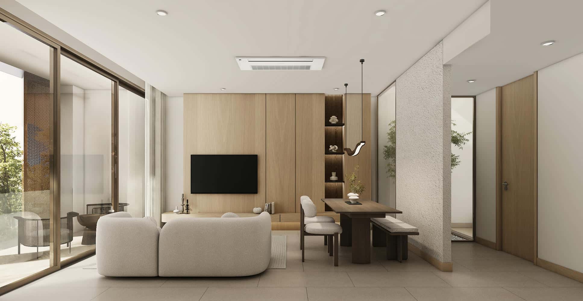 The Zero Nai Yang Penthouse Living Room 2 2-Bedroom Penthouse Suite with Rooftop Access – Nai Yang Beach