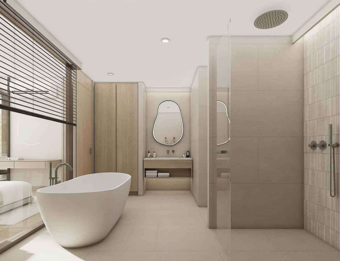The Zero Nai Yang Penthouse Master Bathroom 2-Bedroom Penthouse Suite with Rooftop Access – Nai Yang Beach