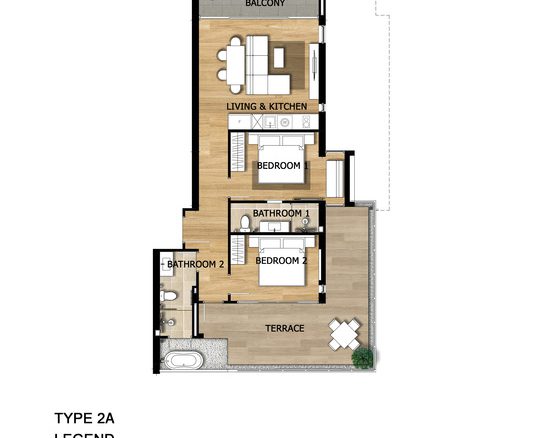 2 Bedroom Condominium with Pool Access in Choeng Thale, Phuket