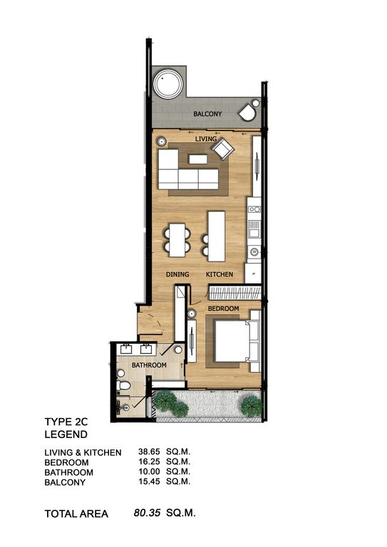 2 Bedroom Condominium with Pool Access in Choeng Thale, Phuket