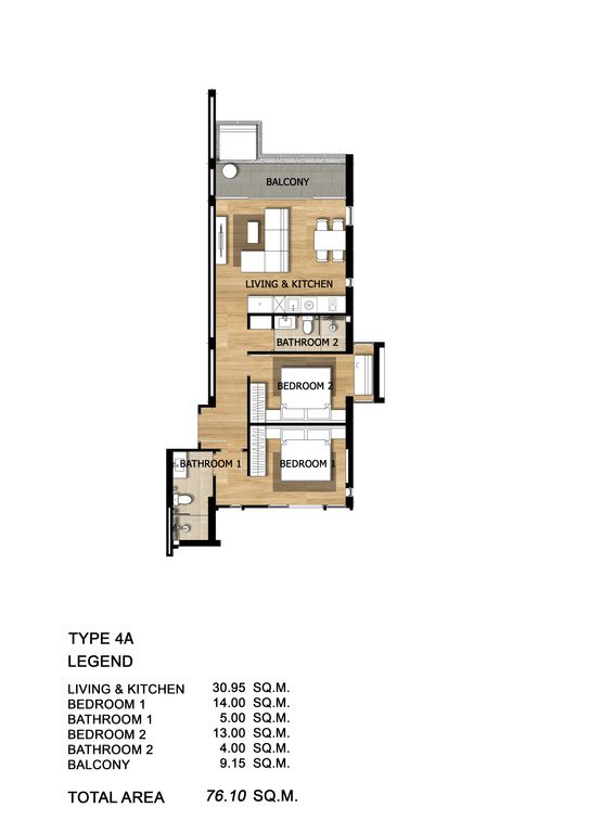 2 Bedroom Condominium with Pool Access in Choeng Thale, Phuket