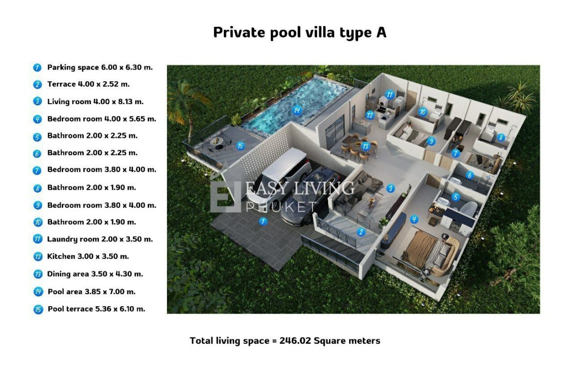 3-Bedroom Bhuvana Pool Villa, Thalang Phuket