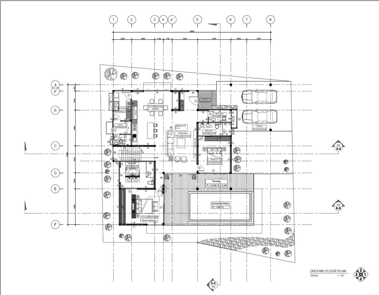 Villa B Plan.resized 4-Bedroom Luxury Pool Villa at Saiyuan, Rawai