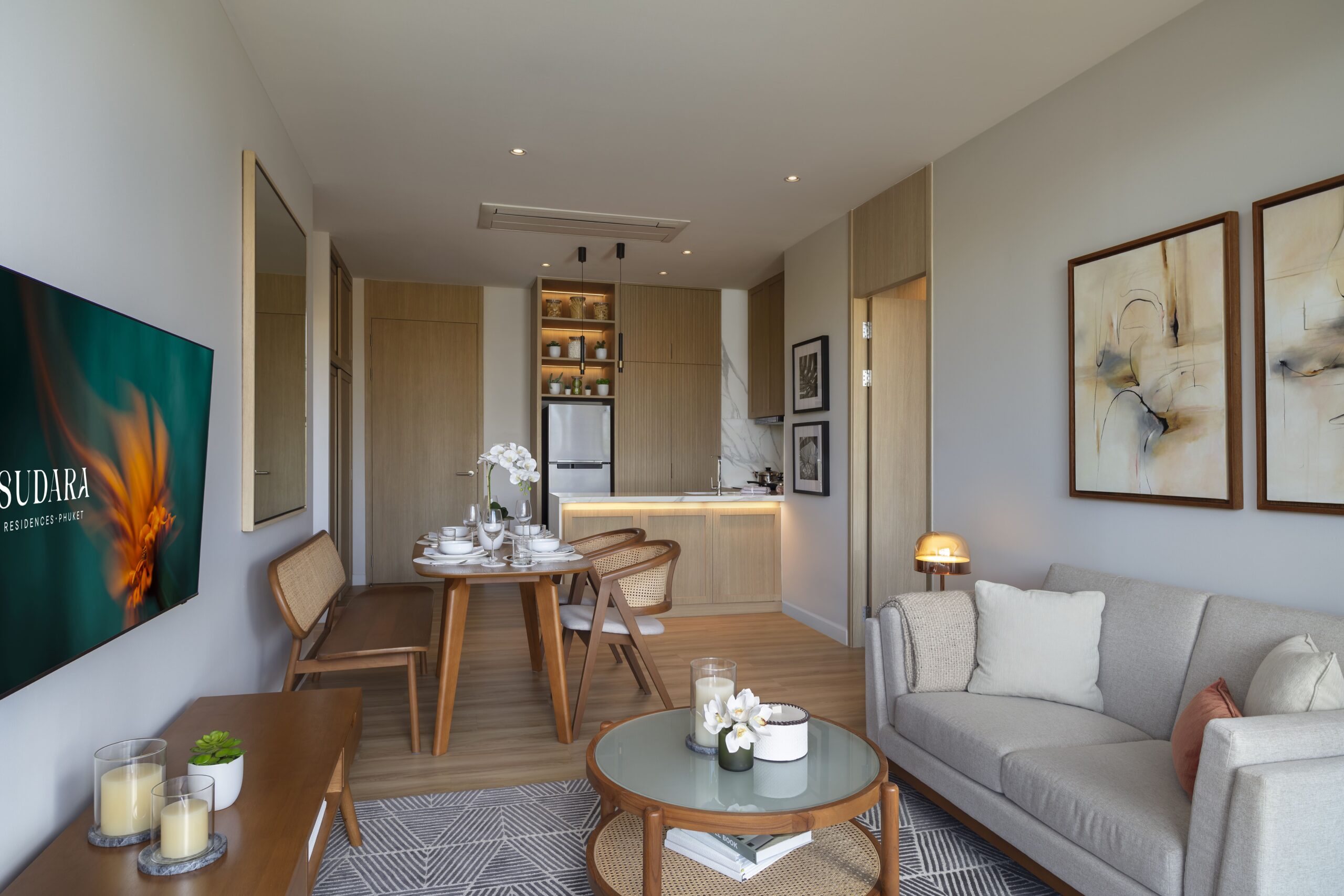 1c. Living Room Sudara Residences, Bangtao Beach – Luxury Condominium Living
