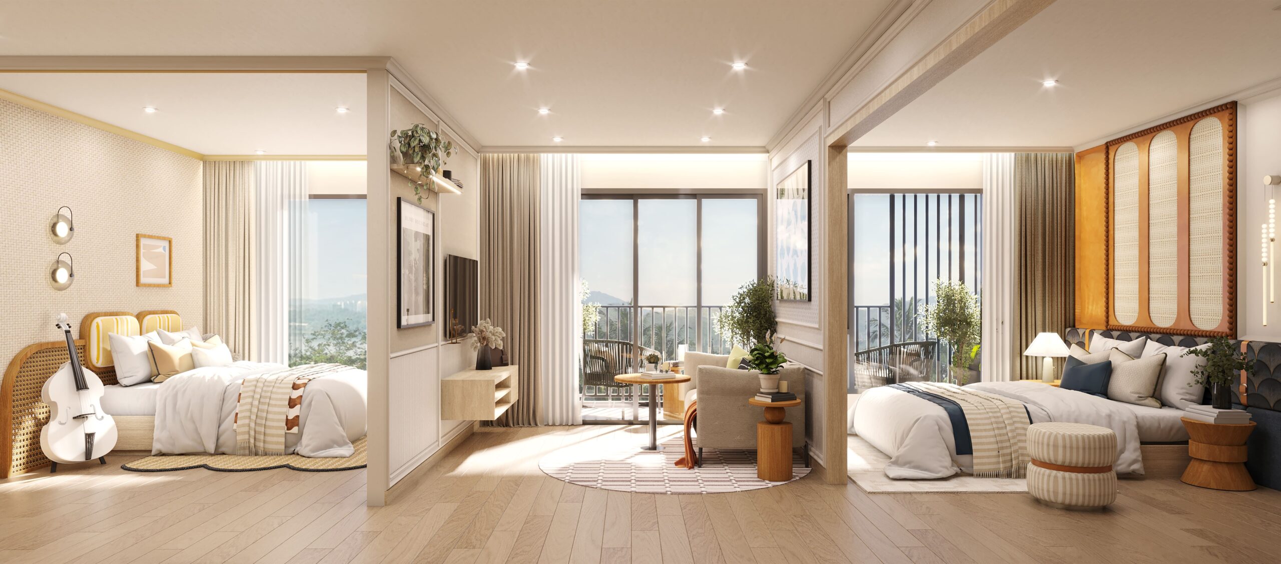Master living 48 Sq.m Master Living Suite (2-Bedroom) – Origin Place Centre Phuket