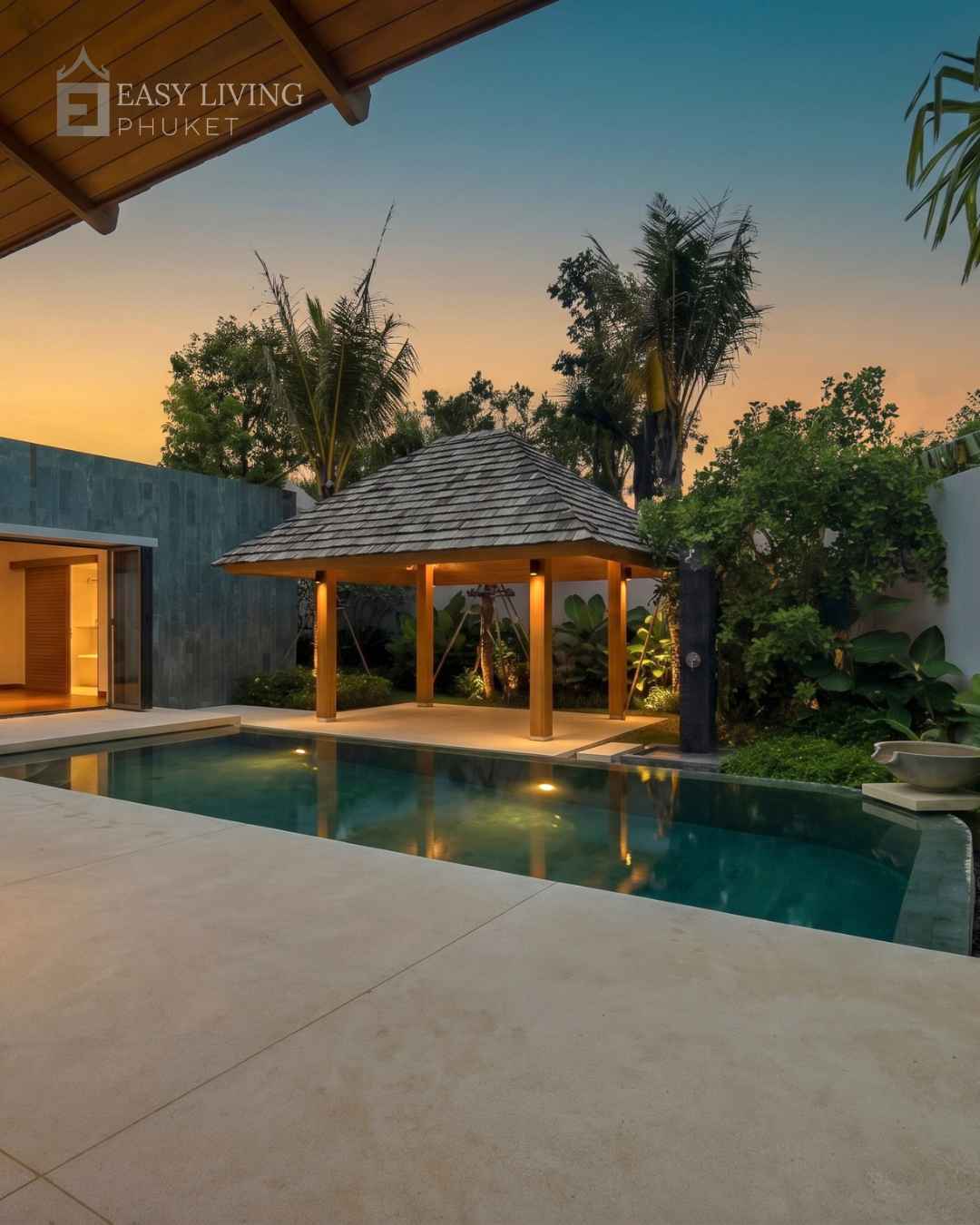 3 Bedroom Corner Pool Villa with Office in Pru Jampa, Phuket
