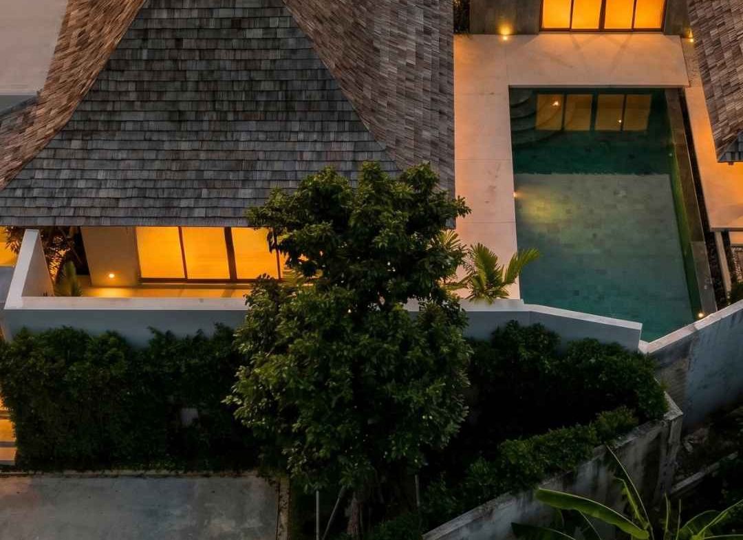 3 Bedroom Corner Pool Villa with Office in Pru Jampa, Phuket