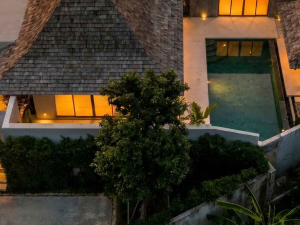 3 Bedroom Corner Pool Villa with Office in Pru Jampa, Phuket
