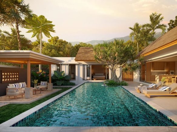 Private pool, terrace and living sala at The Tales, Bangjo, Phuket